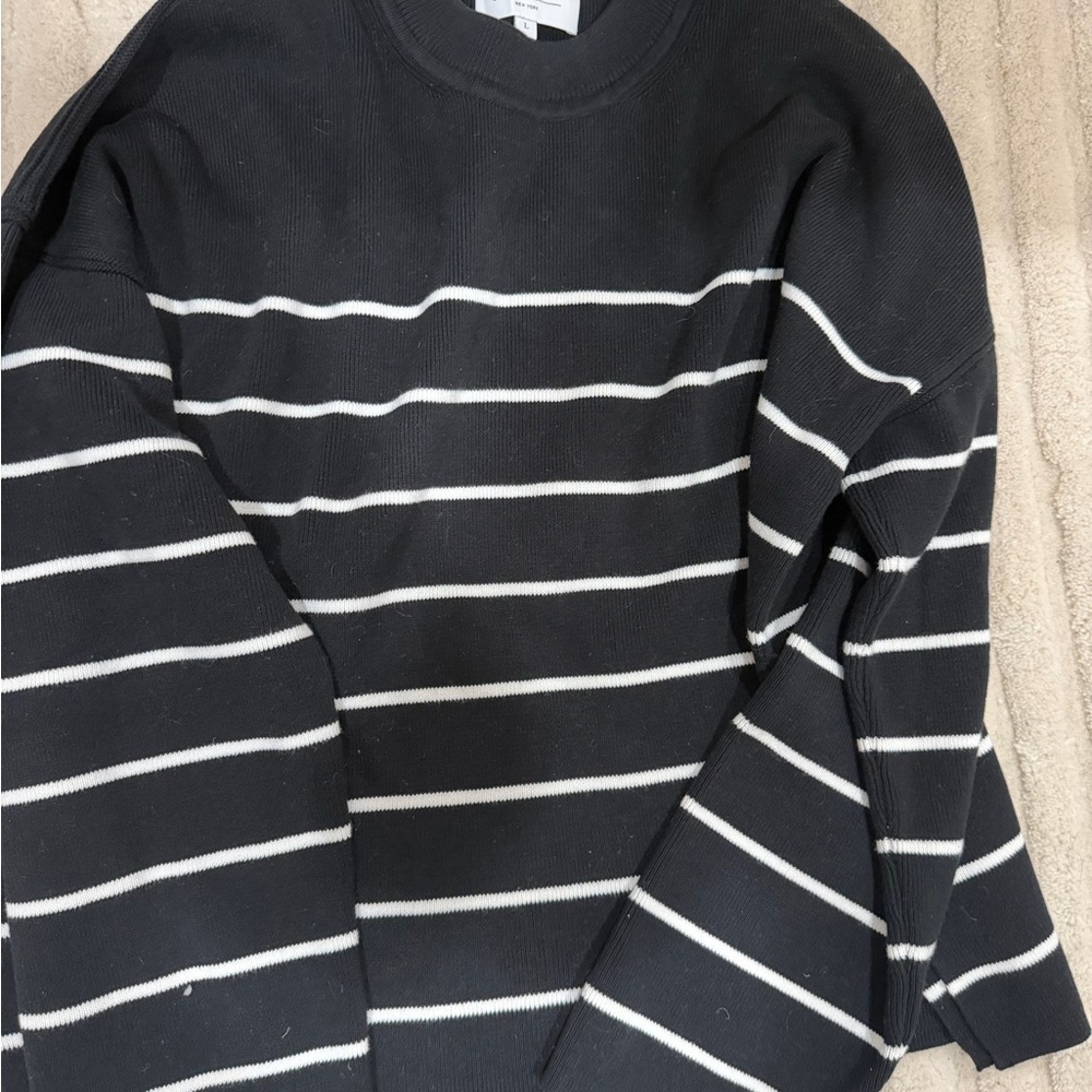 La Ligne Black and White Leo sweater